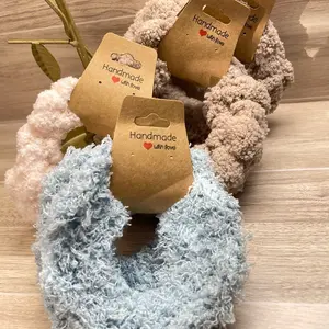 Set of (6) Fuzzy Fur Scrunchies for Women's Hair - Textured & Soft Hair Scrunchies | Large Hair Ties for Women | Hair Tie Scrunchies for Girls | Scrunchie | Hair Bands & Ponytail Holders