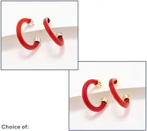 Affinity Gems Carved Opaque Gemstone 3/4" Hoop Earrings, Sterling Silver