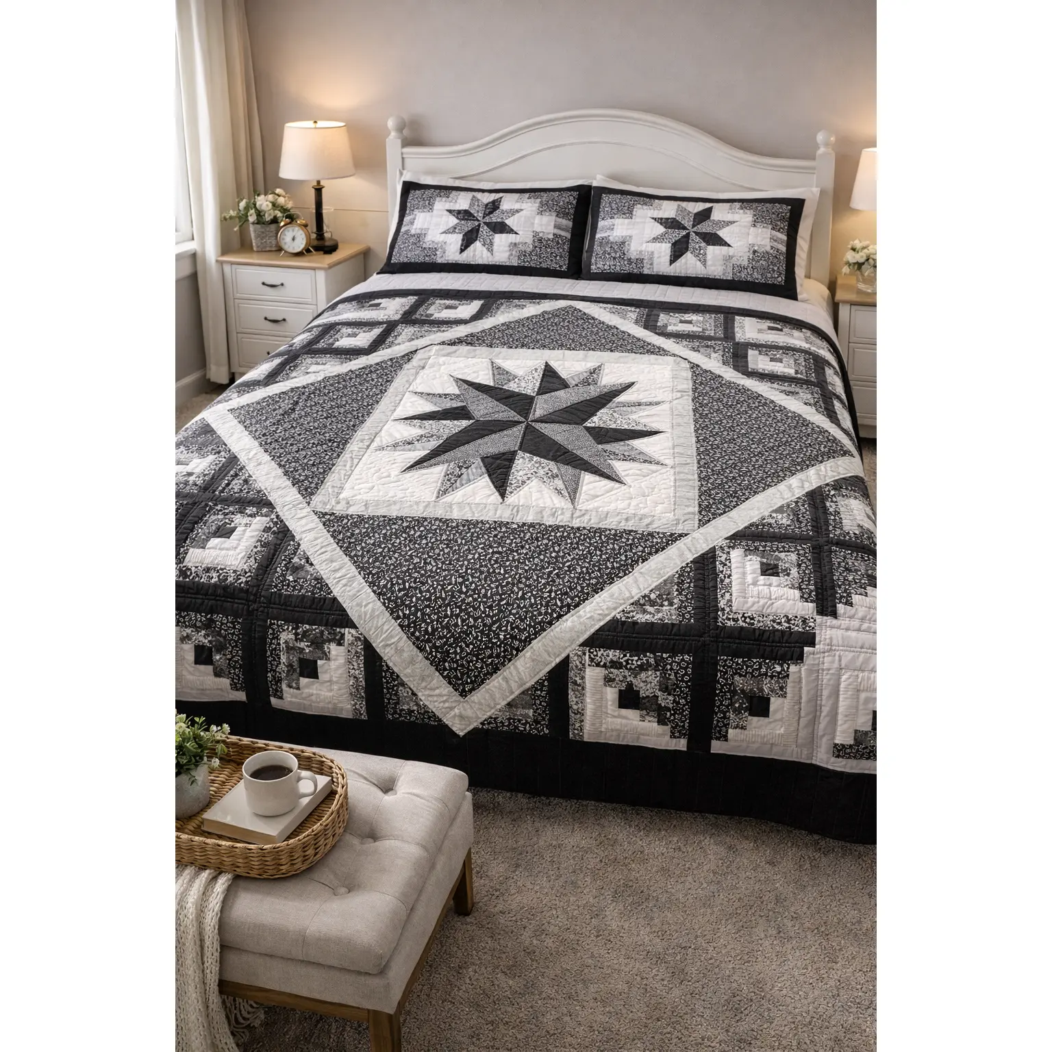 Amish Quilt ( Log Cabin Star)