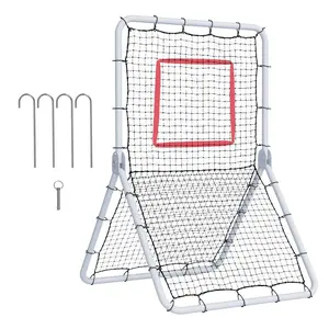 3.5x6ft Softball/Baseball Rebounder Mesh Net, 5-Angle Adjustable PitchBack Training Equipment, Bounce Back Pitching Nest for Fielding & Throwing Practice