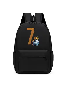 1pc of Trendy Backpack Football Player Designs | Versatile Large Capacity Travel Bag, Lightweight, with Zipper Closure, Lined Interior, Adjustable Shoulder Straps, Perfect  The Back-To-School Period
