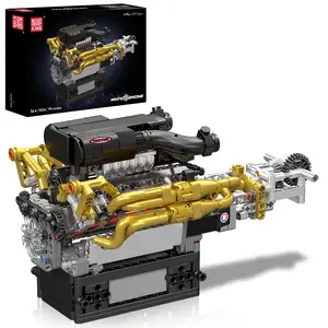 Mould King 10224 V12 Engine Kits That Runs, Build Your Own Car Motor, Physical Science Experiment Models for Teens, STEM Model Kit, Building Blocks for Adults and Kids(974+PCS)