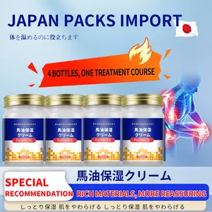 Hokkaido Horse Oil Basic Vigor Joint Relief Cream Extra Strength for Feet, Legs, Knees,Lumbar,Neck and Hands. Made in The Japan. Vegan and Cruelty-Free, Non-Greasy