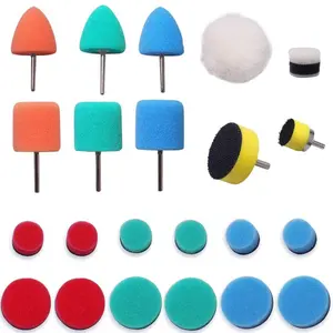22 Pcs Mini Buffing Polishing Pads Set,Car Details Mini Polisher Foam Pads for Drill Rotary Tool Buffer Tight Area Detailing Paint Polish Waxing & Glaze,Interior Headlight Door Handles,Tools & Hardware