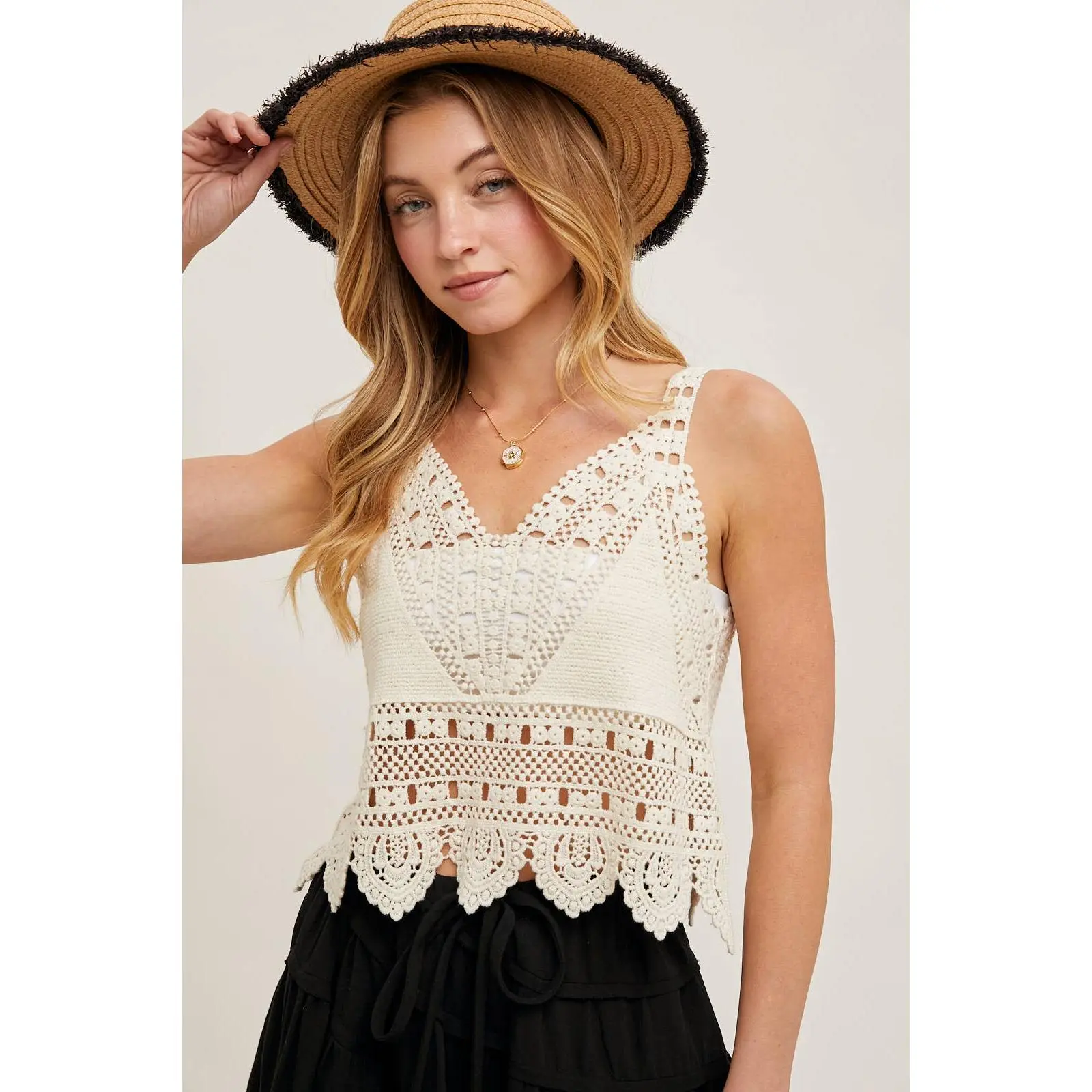 CROCHET LACE TANK
