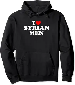 I Love Syrian Men Pullover Hoodie - Jhunbacan Shop 68B0BWNGMQB2