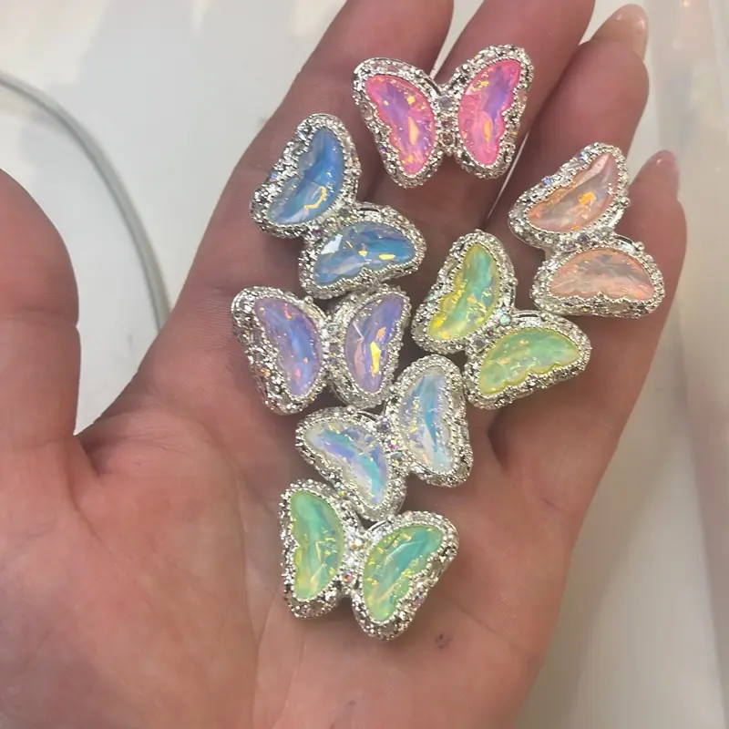 Metal fancy bright colored beads sold individually (random)