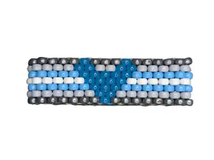 Demi Boy Pride Bracelet with two glow in dark hearts available in six sizes