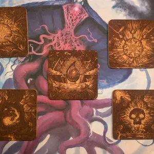 Magic: The Gathering Themed Coasters, Durable Absorbent Drink Coasters for Game Nights, Tabletop Protection Accessories
