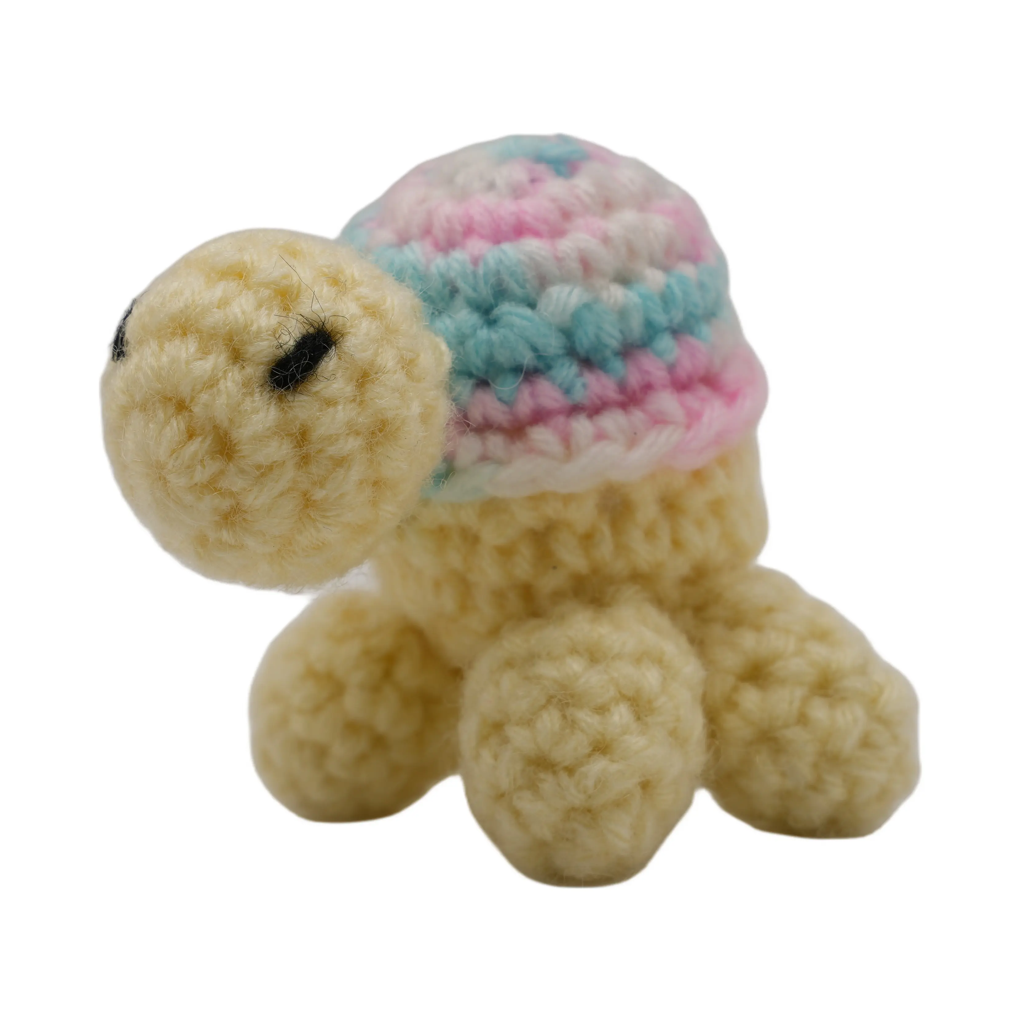 Handmade Amigurumi Hermit Crab Crochet Figurine - Unique Animal Beach Decor for Adults, Backpack Charm, Kawaii Cottagecore Desk Accessory, Car Dashboard Ornament, Cute Aesthetic Gift