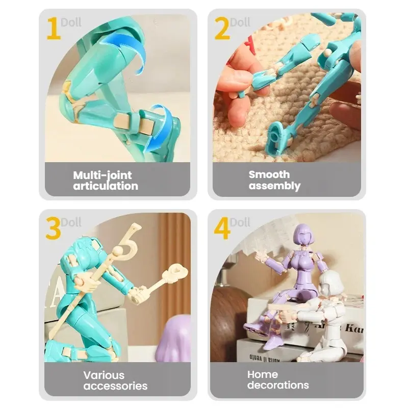 Magical Girl DIY Action Figure, Educational Building Blocks Toy, Joint Movable Doll, Creative Decor & Gift for young people Magical Girl DIY Action Figure, Educational Building Blocks Toy, Joint Movable Doll, Creative Decor & Gift for young people