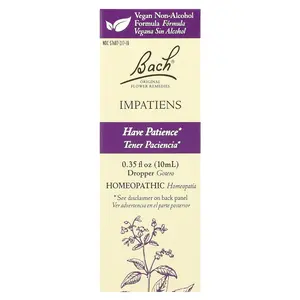 Bach Original Flower Remedies, Impatiens, 0.35 fl oz (10 ml)