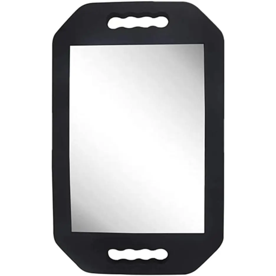 Double Handle Mirror - Large Hand Held Mirror(16.14" x 9.84") Barber Mirrors Handheld,Salon Hand Mirrors with Handle,Barbershop Hair Salon Equipment Hairstylist and Barber Accessories