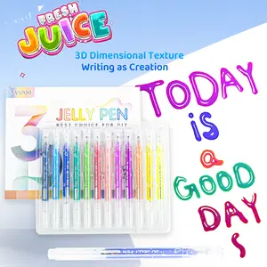 3D Jelly Pen Set,  Glossy Jelly-Effect 3D Gel Pens, Assorted Colors Gel Ink Pens for Painting, Drawing and DIY Coloring, Crafts, Scrapbooking, Bullet Journal, Card Making, Photo Album, Drawing, Writing
