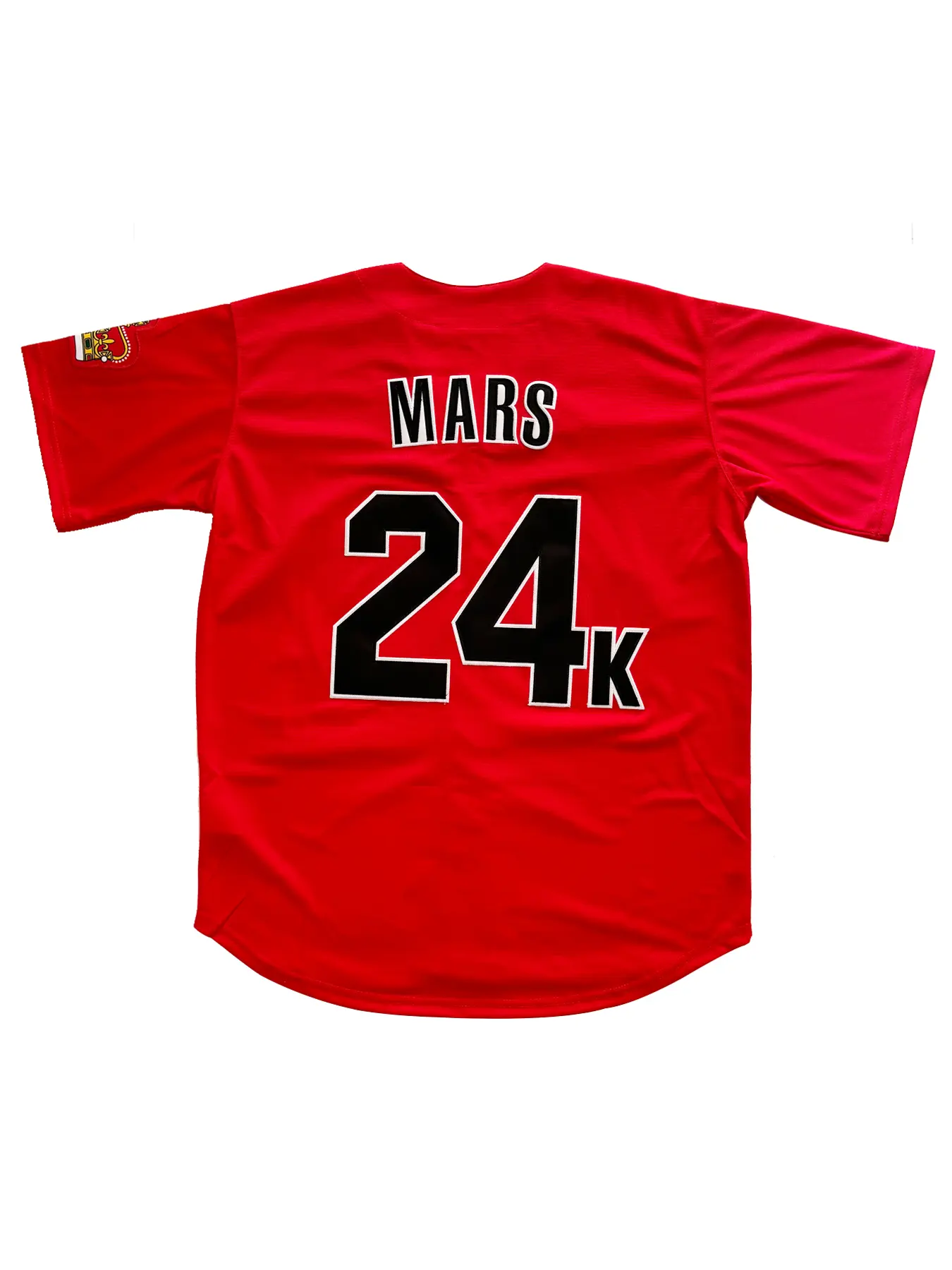 Men's Hooligans Mars 24K Baseball Jersey White Red Embroidery