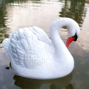 Lifelike Resin Swan Sculpture | Garden & Home Decorative Figurine