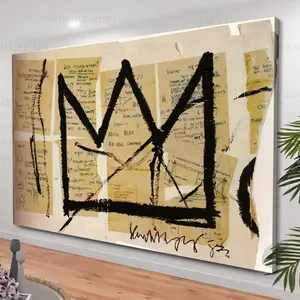 Street Art, Basquiat Poster Print, Jean Michel Basquiat's Crown Modern Unique Printing Abstract Poster Wall Art, Home/office Room Decor Gift, Room Decor, Unframed