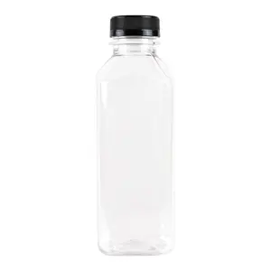 8 Oz Clear Plastic Bottles With Covers - 7 Pack