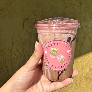 Kesaplan TO GO CUPS 50 Pack300ml＆400ml Disposable Iced Coffee Cups with Strawless Lids Clear Plastic Sip Lids for Party Wedding Catering Events To Go Cups for Cold Drinks Smoothie Milkshake Lemonade Bubble