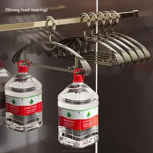 10-Pack High-Grade Transparent Plastic Clothes Hangers, Heavy-Duty Anti-Slip Design, Space-Saving for Wardrobe, Daily Use