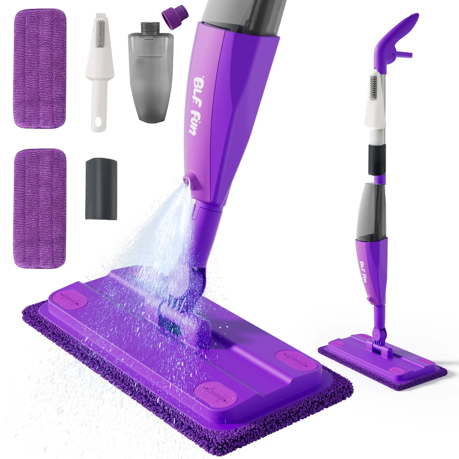 BLF Fun Spray Mop - Cleaning Set with Real Water Sprayer - Mini Mop & Sweeper Squeeze & Spray Toy