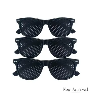 3 piece -Pinhole Vision Correction Glasses - Naturally Improve Focus & Clarity for Enhanced Eye Health and Vision Quality Unisex UV400black pinhole glasses, unisex, minimalist, lightweight, trendy