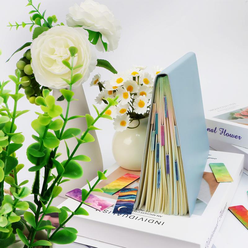 [Magnetic Bookmarks] 96pcs Colorful Page Clips & Marks for Men & Women | Paper Clip Book Markers for Students, Teachers, Reading, School, Library, Office Accessories | Durable Cardboard& Attractive Design | Bookmarks Gifts for Book Lovers