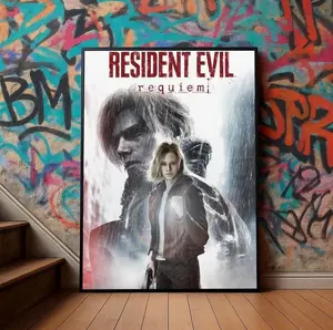 Resident Evil Requiem Survival Horror Unframed Poster - Classic Zombie Game Wall Art Print - Umbrella Corp Nightmare Illustration - Horror Fan Gift Decor (Unframed)