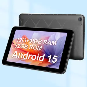 7-inch Touchscreen Android Wifi Tablet running Android 15, penta-core processor, 8GB (3GB + 5GB - expandable) RAM + 32GB storage, dual-channel speakers for entertainment and office work, dual cameras, and a 3500mAh high-capacity battery.