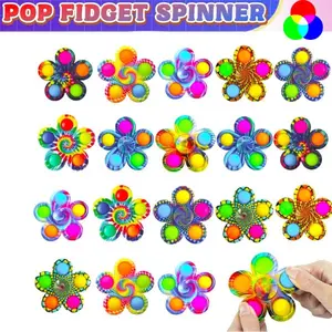 9PCS Fidget Spinner Toys – Party Favors for Kids 3-5, Easter Basket Stuffers, Classroom Prizes, ADHD Stress Relief Toys for Teens & Adults