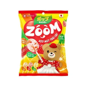 Eikodo Zoom Lollipops - Assorted Orange, Mango & Strawberry-Flavored Candy for Pick and Mix, Candy Lovers & Party Treats - 8g x 9 Pack