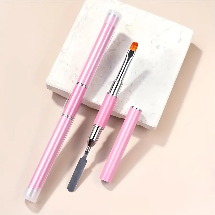1pc 2-In-1 Brush and Picker, Dual-Ended Design, Gel Nail Application, Acrylic Nail Extension Tool, Quick Building for UV Gel, Nail Salon Quality, Nail Art Tools, Nail Art Manicure