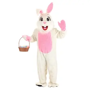 Easter Bunny Mascot Costume for Adults