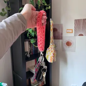 crochet keychain holder