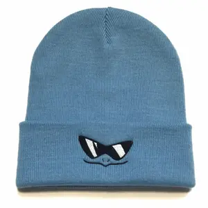 Embroidered Squirtle Squad Inspired Beanie | Beanie Anime Embroidered Beanies Solid Color Trendy Knit Hats Warm Ski Hats For Christmas Gift