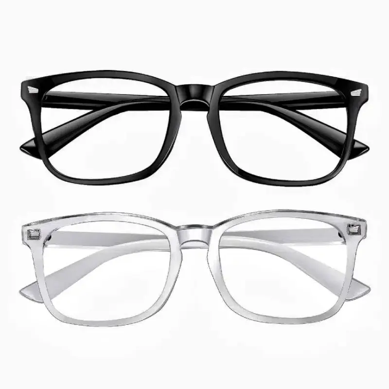 Computer Gaming Glasses, Christmas gifts Fashion Square Fake Eyeglasses,Preppy Style Minimalist Blocking Eyeglasses, Chic Trendy All- match Accessories for Men Women for Daily & Back To School,Cheap glasses,Blue Light Glasses