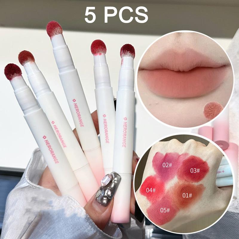 5 Pcs Velvet Smooth Lip Glaze Set Cosmetic Waterproof Long Lasting Non Stick Cup Matte Lipstick Moisturizing Easy To Apply Silky Lip glossy Makeup
