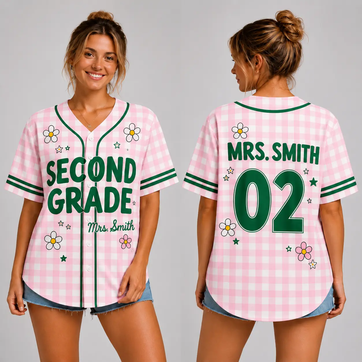 Custom Unisex Baseball/Softball Single Jersey - Personalized Name/Number, Button-Down Front, Short Sleeve Tops, Loose Cut, Multi-Size, True Fit, Casual School Spirit Apparel, Back to School Gift