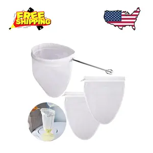 Ultra Fine Mesh Strainer Bags, Reusable Mesh Filter Bags (Small Size)