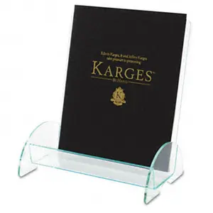 Deflect-O 775390 Euro-Style Docuholder Plastic Magazine Display Rack Clear with Green Tint Edges