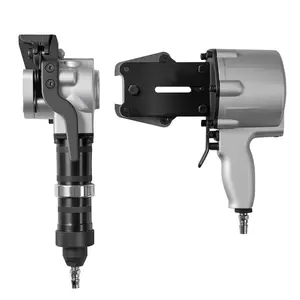 VEVOR Pneumatic Steel Strapping Machine, 8500 N Tension Force, Metal Strapping Tool Tensioner and Cutter Sealer for 0.748 in Width Metal Belt, Heavy Duty Split Type Baler for High Tensile Packaging