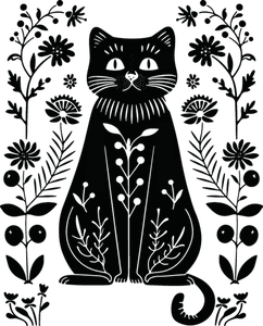 NEW! Boho Cat "Sasha" Simple Screen™ Reusable Stencil Silkscreen