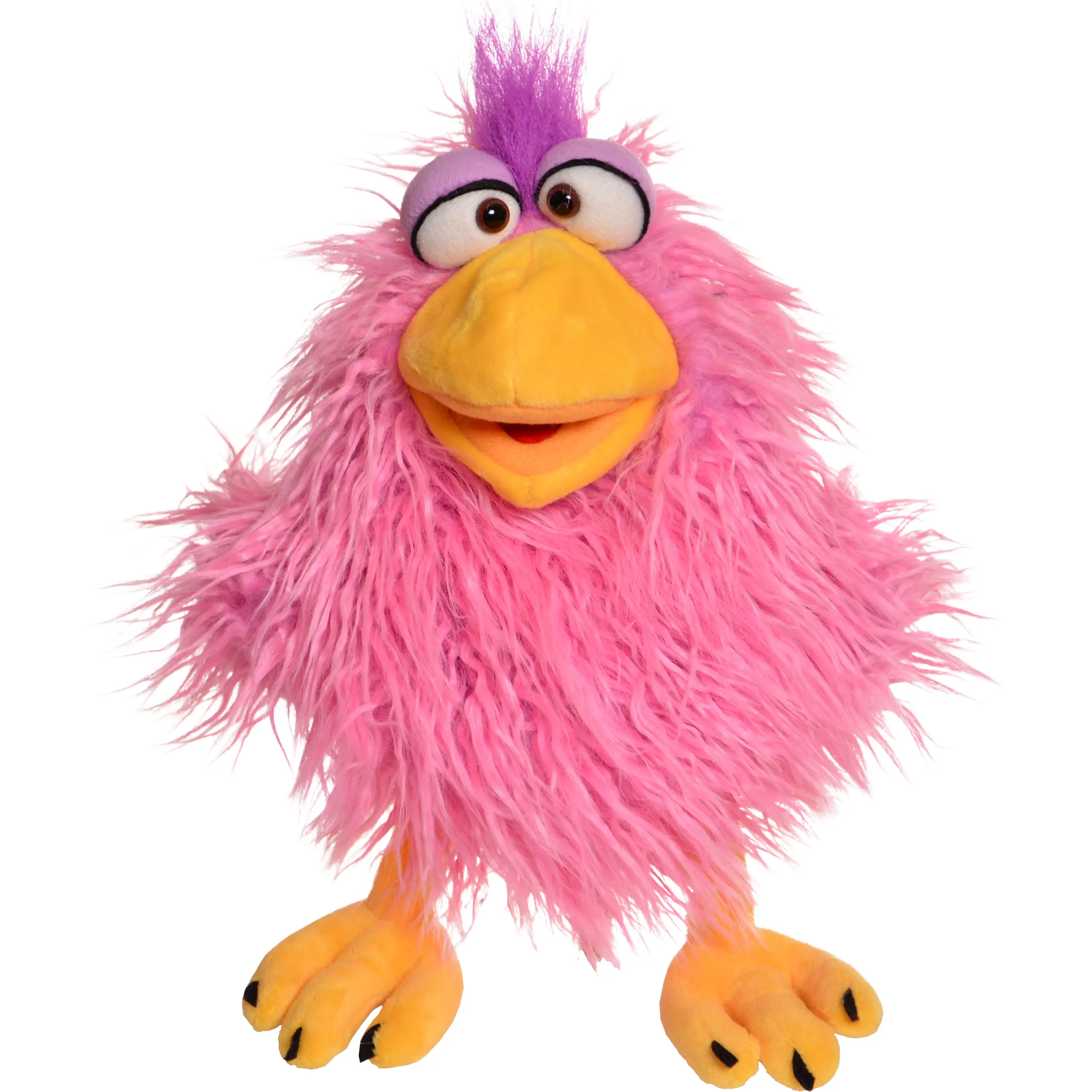 Living Puppets - Cheeks The Pink Chicken, 14-Inch Plush Hand Puppet for Boys and Girls