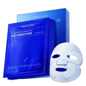 REAL DEEP HYALURONIC ACID ANTI-WRINKLE MASK - Multi-Zone Micro-Pressure Face Mask for Eyes, Cheeks & Jawline - SMAS Lifting Technology with Supro-Energy Complex & Cyto HA - 5ea