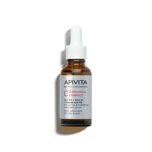 Apivita C15 Propolis Correct Serum, Anti-wrinkle & Brightening Antioxidant Serum with 15% Pure Stabilized Vitamin C, 1% Vitamin E & Patented Propolis AoX-CR, Non comedogenic