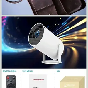 VistaCast Mini 210° Smart Projector with Remote Control and User Manual for Enhanced Viewing Experience