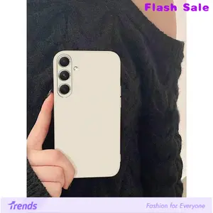 Minimalist Solid Beige Scratch-Resistant Phone Case, Compatible With Samsung Galaxy S25/S25PLUS/S25 Ultra/A16/A36/A26/A56/A50/A12/A32/A52/A72/A51/A21S/A13/A14/S24/S2 Waterproof Shockproof Anti-Fall