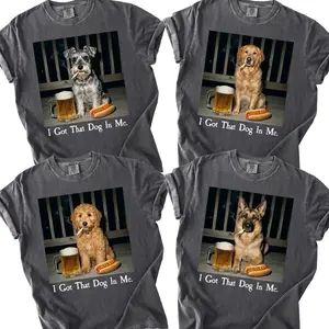 Comfort Colors Funny Dog Shirt 50+ Breeds, I Got That Dog In Me Tee, Yorkie, Dachshund, Goldendoodle, German Shepherd Dog Graphic Tees, Dog Dad Gift, Vintage Meme Shirt, Casual Streetwear Top