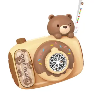 Camera Type Bubble Maker with Music & Lights, Automatic Bubble Blower for Birthdays, Indoor Outdoor Party Fun, Multiple Models Available