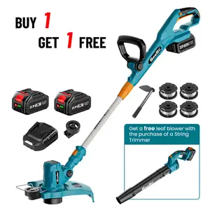 【Buy 1 get 1 free】Seesii Electric 12" String Trimmer and Leaf Blower Combo Kit, 3 in 1 Cordless Weed Wacker Grass Eater with 1.3"/2.1" Height, Battery String Trimmer Rotary Handheld Blower with 5-Speed for Yard Lawn
